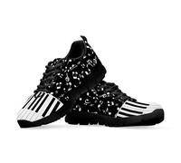 teeinprint Scarpe da ginnastica da donna, da uomo, traspiranti, con lacci, per camminare, jogging, tennis, Tasti di pianoforte Note Note, 38 EU