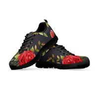 teeinprint Scarpe da ginnastica da donna, da uomo, traspiranti, con lacci, per camminare, jogging, tennis, Floreale, 36 EU