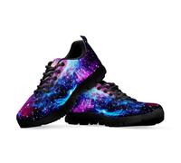 teeinprint Scarpe da ginnastica da donna, da uomo, traspiranti, con lacci, per camminare, jogging, tennis, Stampa galassia, 42 EU