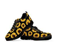 teeinprint Scarpe da ginnastica da donna, da uomo, traspiranti, con lacci, per camminare, jogging, tennis, Girasole, 43 EU