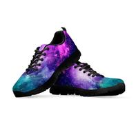 teeinprint Scarpe da ginnastica da donna, da uomo, traspiranti, con lacci, per camminare, jogging, tennis, Stampa Cielo Stellato, 42 EU