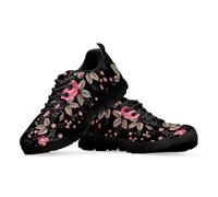teeinprint Scarpe da ginnastica da donna, da uomo, traspiranti, con lacci, per camminare, jogging, tennis, Fiore, 44 EU