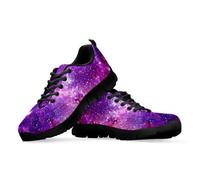 teeinprint Scarpe da ginnastica da donna, da uomo, traspiranti, con lacci, per camminare, jogging, tennis, Stampa galassia, 41 EU