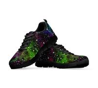 teeinprint Scarpe da ginnastica da donna, da uomo, traspiranti, con lacci, per camminare, jogging, tennis, Galaxy Design, 41 EU