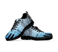 teeinprint Scarpe da ginnastica da donna, da uomo, traspiranti, con lacci, per camminare, jogging, tennis, Tasti di pianoforte Note Note stampate, 40 EU