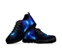 teeinprint Scarpe da ginnastica da donna, da uomo, traspiranti, con lacci, per camminare, jogging, tennis, Galassia, 38 EU