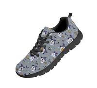 teeinprint Scarpe da ginnastica per Halloween da donna e uomo, in rete traspirante, con lacci, per jogging, tennis, sport, palestra, Stampa fantasmi di Halloween, 43 EU