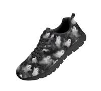 teeinprint Scarpe da ginnastica per Halloween da donna e uomo, in rete traspirante, con lacci, per jogging, tennis, sport, palestra, Fantasmi di Halloween, 41 EU