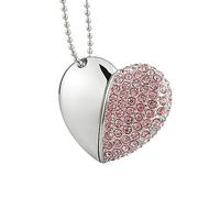 TEEKU Pendente a forma di cuore rosa da 32 GB 2.0 USB Drive gioielli chiavetta USB come regalo cavo rigido immagini dal mio computer