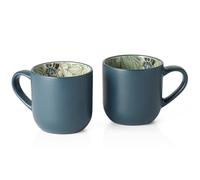 Teeladen Herzberg Cha Cult - Set di tazze Blue Garden, 0,4 l, 2 pezzi