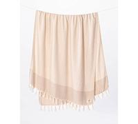 Teema Telo mare turco grande, 100% cotone turco, senza sabbia, asciugatura rapida, versatile e multiuso, colore: marrone chiaro