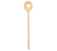 teemando® Cucchiaio da cucina in legno con cuore, 30 cm, cucchiaio rotondo per cucinare e cuocere