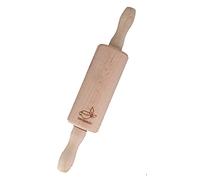 teemando® Rullo in legno di marca per bambini, 26 cm, asse girevole, rotolo di marzapane, facile da srotolare con il mini mattarello, prodotto naturale dall'Europa