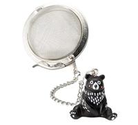 Teemando® - Uovo da tè "Woody", in acciaio inox, con ciondolo a forma di orso, Ø ca. 5 cm