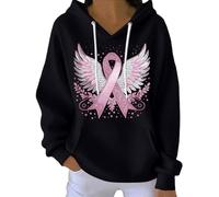 Teen Ragazza Vestiti Gentile Mente Indossare Cancro Al Seno Tee In Indossiamo Felpa Donna Modello Top, Nero , 3XL