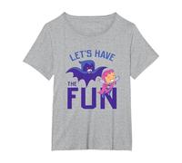 Teen Titans Go Let's Have The Fun Maglietta, Donna Plus-Size, Grigio Melange, 1X