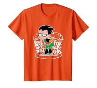 Teen Titans Go! Robin Buns Maglietta, Bambini, Arancio, 6 Anni