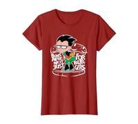 Teen Titans Go! Robin Buns Maglietta, Donna, Mirtillo Rosso, L