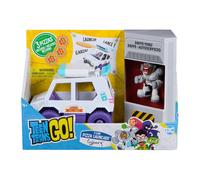 dc comics Teen Titans Go! T-Car Pizza Launcher, Set con Action Figure di Cyborg con funzioni interattive, Giocattoli per Bambini e Bambine dai 4 Anni in su
