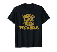 Teen Trouble Vibes Edgy Statement Design Maglietta