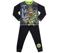 TEENAGE MUTANT NINJA Pigiama da bambino Tartarughe TMNT, Tmnt Nero, 9-10 Years