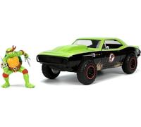 Teenage Mutant Ninja Turtles 1:24 1967 Chevy Camaro Auto In Metallo E 2,75"...