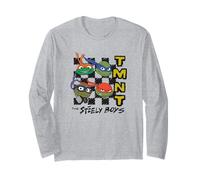Teenage Mutant Ninja Turtles Checkered The Steely Boys Faces Maglia a Manica