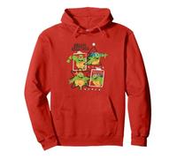 Teenage Mutant Ninja Turtles Christmas Green Greetings Felpa con Cappuccio