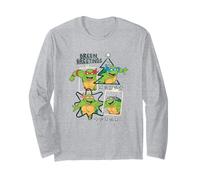 Teenage Mutant Ninja Turtles Christmas Green Greetings Maglia a Manica