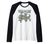 Teenage Mutant Ninja Turtles Comic Group And Logo Maglia con Maniche Raglan