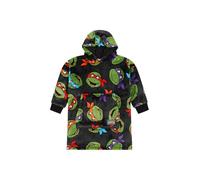 Teenage Mutant Ninja Turtles - Felpa con cappuccio in pile di lusso, completamente foderata, per bambini, Nero , 3-6 anni
