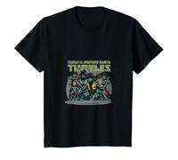 Teenage Mutant Ninja Turtles Gritty Group Shot Distressed Maglietta, Bambini, Nero, 12 Anni