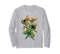 Teenage Mutant Ninja Turtles IDW Leap Attack Cover Maglia a Manica