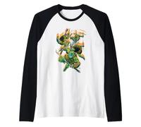 Teenage Mutant Ninja Turtles IDW Leap Attack Cover Maglia con Maniche Raglan