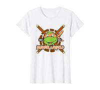 Teenage Mutant Ninja Turtles Michelangelo Since 1984 Maglietta, Donna, Bianco, 3XL