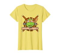 Teenage Mutant Ninja Turtles Michelangelo Since 1984 Maglietta, Donna, Limone, 3XL
