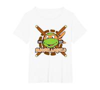 Teenage Mutant Ninja Turtles Michelangelo Since 1984 Maglietta, Donna Plus-Size, Bianco, 1X