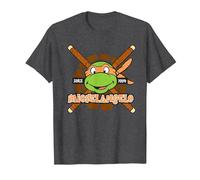 Teenage Mutant Ninja Turtles Michelangelo Since 1984 Maglietta, Uomo, Grigio Scuro, XXL