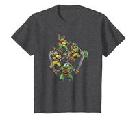 Teenage Mutant Ninja Turtles: Mutant Mayhem Action Shot Maglietta, Bambini, Grigio Scuro, 8 Anni