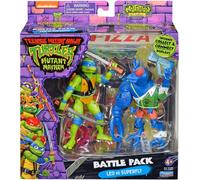 TEENAGE MUTANT NINJA Turtles: Mutant Mayhem Battle Pack. Leonardo VS Superfly ragazzi dai 4 ai 7 anni e fan di TMNT!