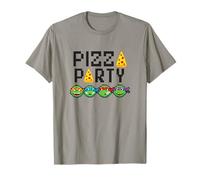 Teenage Mutant Ninja Turtles Pizza Party Pixel Retro Group Maglietta