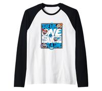 Teenage Mutant Ninja Turtles Take Life One Slice at a Time Maglia con Maniche Raglan