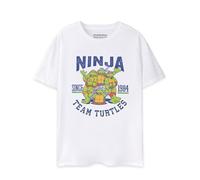 Teenage Mutant Ninja Turtles Team Turtles Graphic Mens T-Shirt Bianca a Maniche Corte | Retro Fashion T-Shirt | Nostalgico Abbigliamento Cartoni Animati Anni '90 | Articoli da Regalo TMNT
