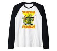 Teenage Mutant Ninja Turtles Turtle Power Van Retro Maglia con Maniche Raglan