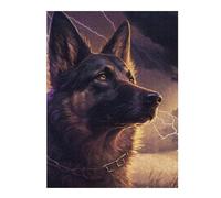 Teenagers 1000pcs(52x38cm) Puzzles Thunderstorm German Shepherd Puzzles Für Erwachsene Entspannungsspiele Urlaub Zu Hause Zeitvertreib Spaß Zu Hause Aktivitäten, 1000pcs(52x38cm)