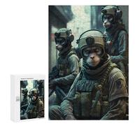Teenagers 300 puzzle Monkey Soldiers in Action Puzzle per adulti divertenti giochi perfetti per amici e parenti, 300 pezzi
