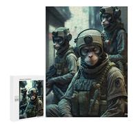 Teenagers 500 puzzle Monkey Soldiers in Action Puzzle per adulti divertenti giochi perfetti per amici e parenti, 500 pezzi