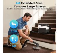 Teendow C6 MAX 3 in 1 Pulitore per tappezzeria e tappeti, 1650 W di vapore a oltre 110 °C, potenza di aspirazione 12000 Pa, doppio serbatoio, adatto agli animali domestici, prodotti per la pulizia tra