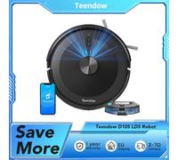 Teendow D10S LDS Robot Aspirapolvere e Mop 45KPa Potente Aspirazione Mappatura Intelligente Navigazione di Precisione Alexa e Assistente Google Teendow D10S