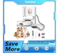 Teendow D20S MAX+ Robot aspirapolvere 2in1 6KPa Forte aspirazione 70D Pulizia a mani libere, sacchetto per la polvere da 3 litri PreciSense LiDAR Navigazione Teendow D20S Max+